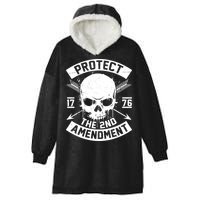 Protect The 2nd Amendment 1776 Arrow Skull Hooded Wearable Blanket
