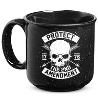 Protect The 2nd Amendment 1776 Arrow Skull 15oz Campfire Ceramic Mug