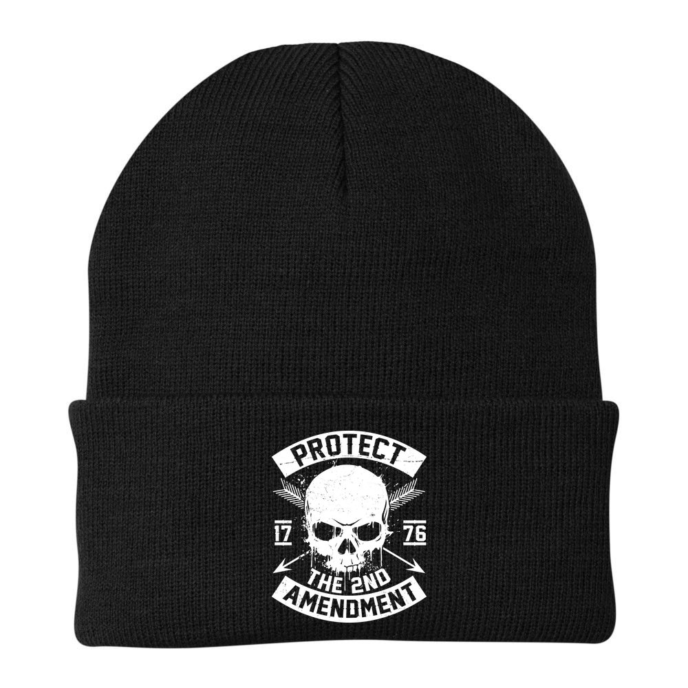 Protect The 2nd Amendment 1776 Arrow Skull Beanie