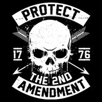 Protect The 2nd Amendment 1776 Arrow Skull Drawstring Bag