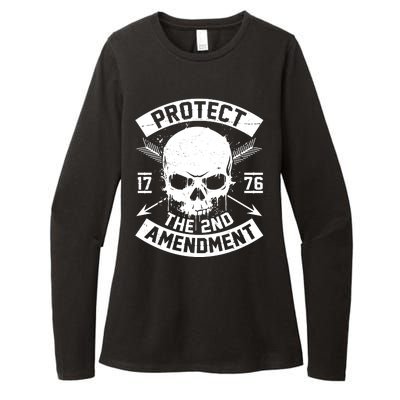 Protect The 2nd Amendment 1776 Arrow Skull Womens CVC Long Sleeve Shirt