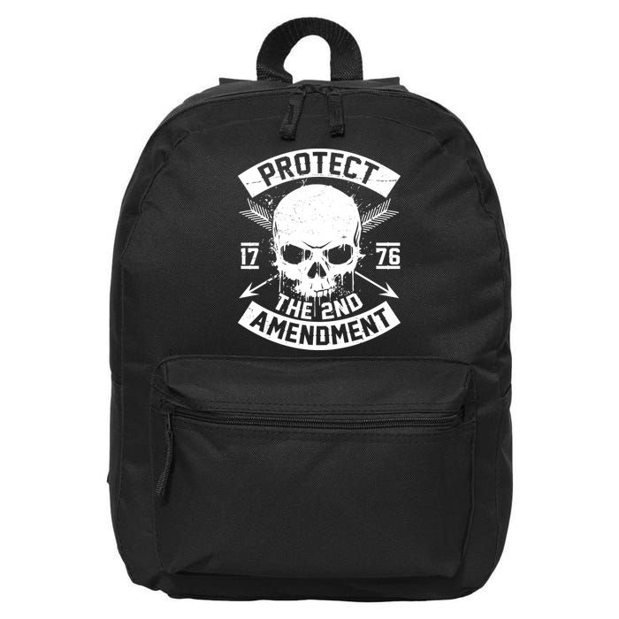 Protect The 2nd Amendment 1776 Arrow Skull 16 in Basic Backpack
