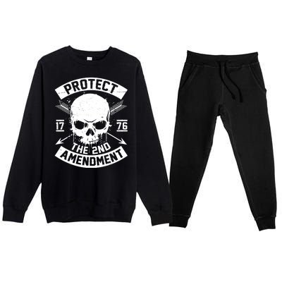 Protect The 2nd Amendment 1776 Arrow Skull Premium Crewneck Sweatsuit Set