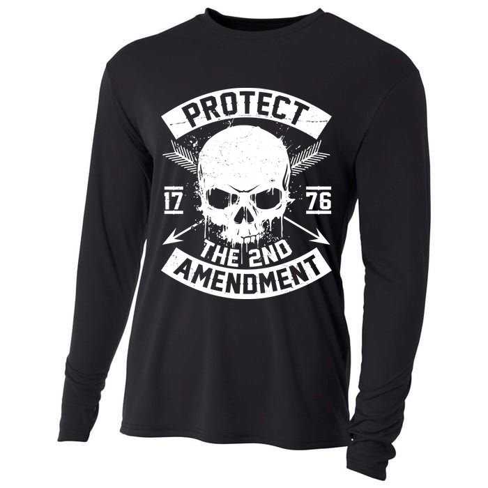Protect The 2nd Amendment 1776 Arrow Skull Cooling Performance Long Sleeve Crew