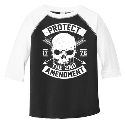 Protect The 2nd Amendment 1776 Arrow Skull Toddler Fine Jersey T-Shirt