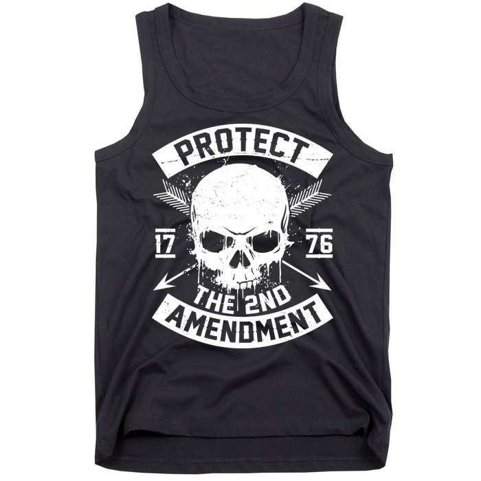 Protect The 2nd Amendment 1776 Arrow Skull Tank Top