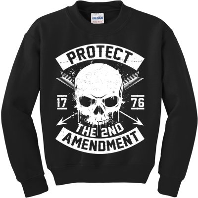 Protect The 2nd Amendment 1776 Arrow Skull Kids Sweatshirt