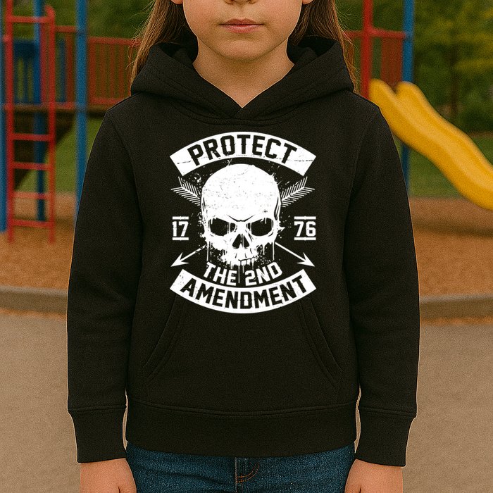 Protect The 2nd Amendment 1776 Arrow Skull Kids Hoodie