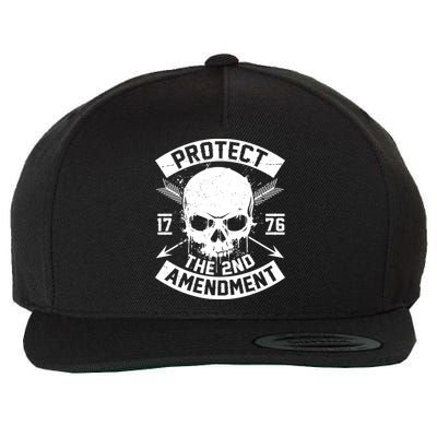 Protect The 2nd Amendment 1776 Arrow Skull Wool Snapback Cap