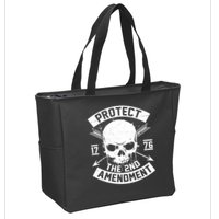 Protect The 2nd Amendment 1776 Arrow Skull Zip Tote Bag