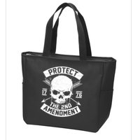 Protect The 2nd Amendment 1776 Arrow Skull Zip Tote Bag