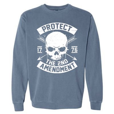 Protect The 2nd Amendment 1776 Arrow Skull Garment-Dyed Sweatshirt