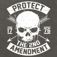 Protect The 2nd Amendment 1776 Arrow Skull Cotton Canvas Backpack