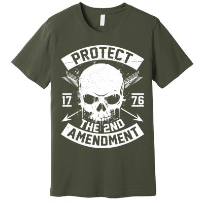 Protect The 2nd Amendment 1776 Arrow Skull Premium T-Shirt