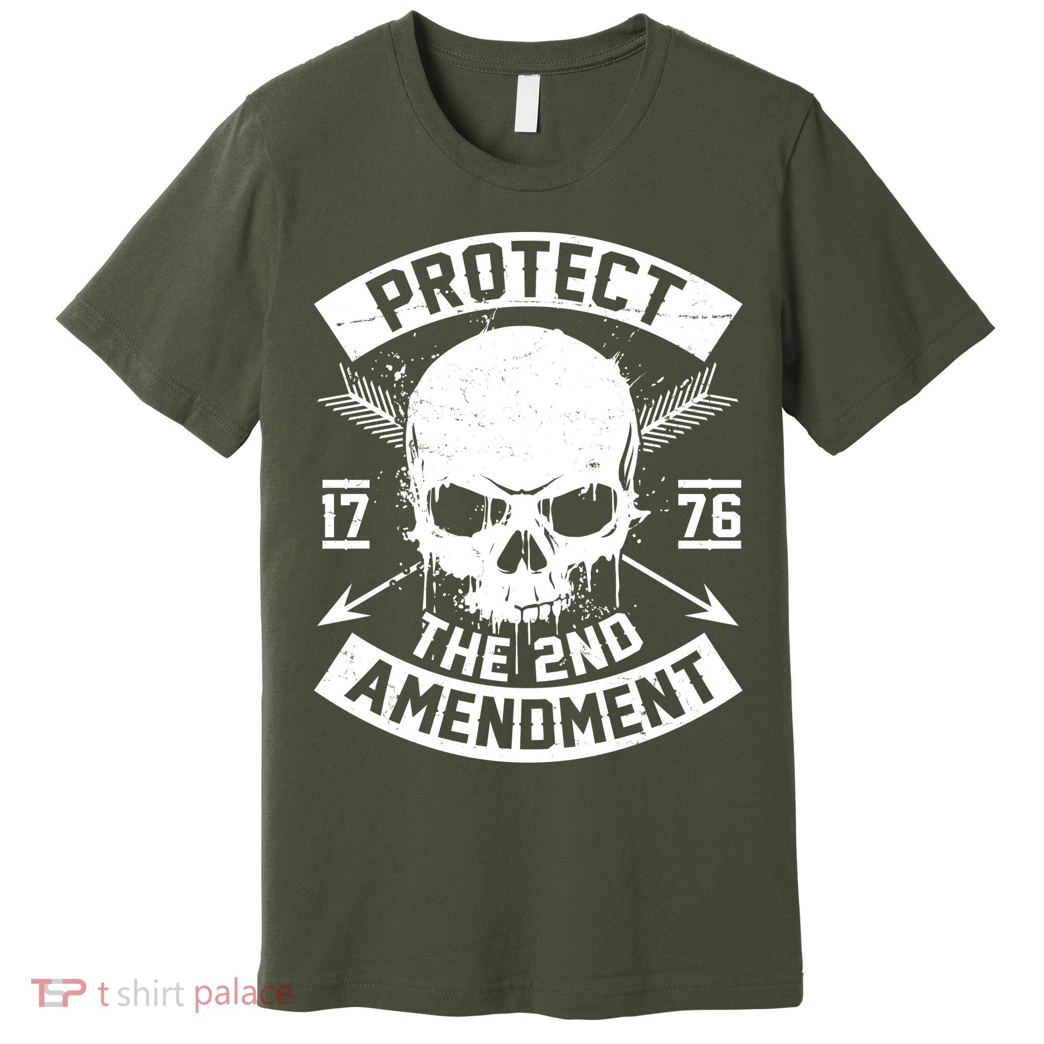 Protect The 2nd Amendment 1776 Arrow Skull Premium T-Shirt