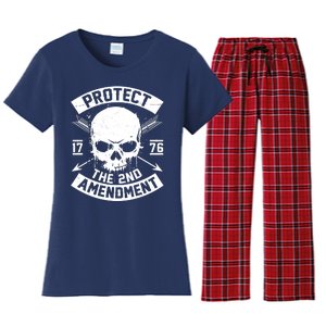 Protect The 2nd Amendment 1776 Arrow Skull Women's Flannel Pajama Set