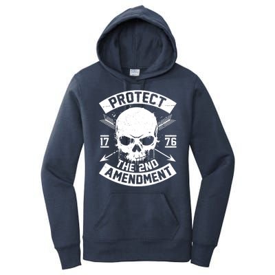 Protect The 2nd Amendment 1776 Arrow Skull Women's Pullover Hoodie