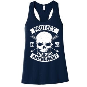 Protect The 2nd Amendment 1776 Arrow Skull Women's Racerback Tank