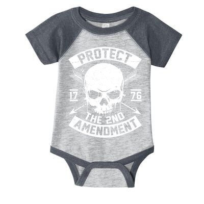 Protect The 2nd Amendment 1776 Arrow Skull Infant Baby Jersey Bodysuit