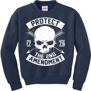 Protect The 2nd Amendment 1776 Arrow Skull Kids Sweatshirt