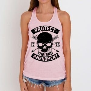 Protect The 2nd Amendment 1776 Arrow Skull Women's Knotted Racerback Tank