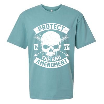 Protect The 2nd Amendment 1776 Arrow Skull Sueded Cloud Jersey T-Shirt