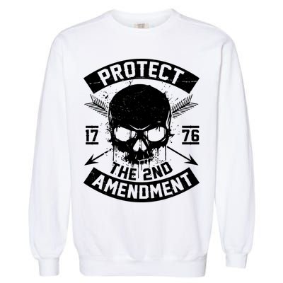 Protect The 2nd Amendment 1776 Arrow Skull Garment-Dyed Sweatshirt