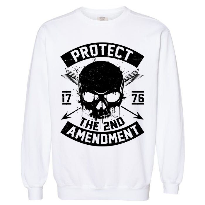 Protect The 2nd Amendment 1776 Arrow Skull Garment-Dyed Sweatshirt