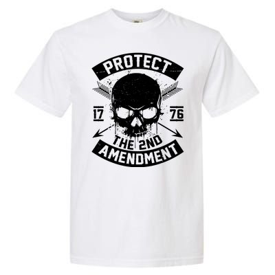 Protect The 2nd Amendment 1776 Arrow Skull Garment-Dyed Heavyweight T-Shirt