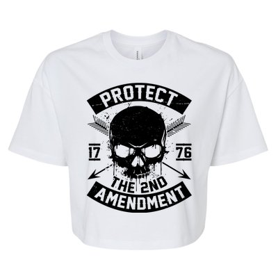 Protect The 2nd Amendment 1776 Arrow Skull Bella+Canvas Jersey Crop Tee