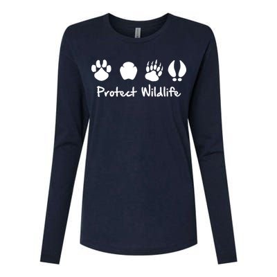 Protect Wildlife Womens Cotton Relaxed Long Sleeve T-Shirt