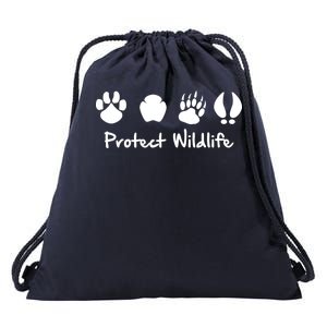 Protect Wildlife Drawstring Bag