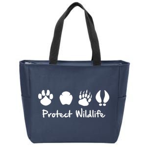 Protect Wildlife Zip Tote Bag