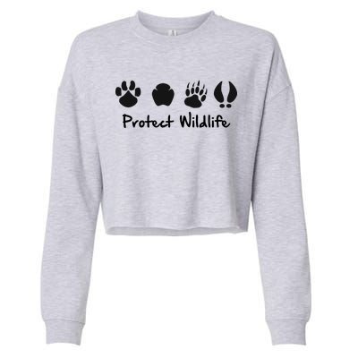 Protect Wildlife Cropped Pullover Crew