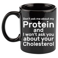 Protein Cholesterol Workout 11oz C Handle Ceramic Mug