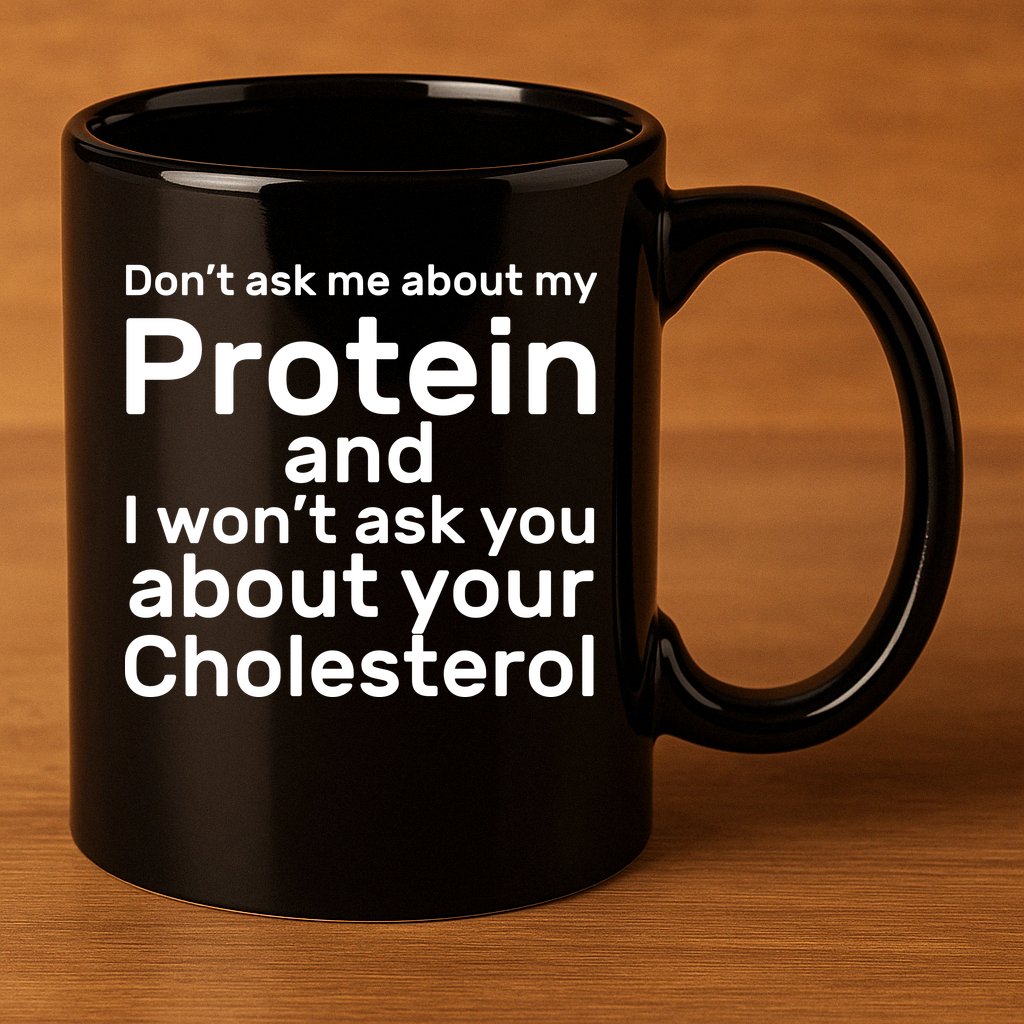 Protein Cholesterol Workout 11oz C Handle Ceramic Mug