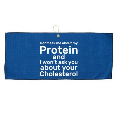 Protein Cholesterol Workout Large Microfiber Waffle Golf Towel