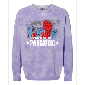 Protest Is Patriotic Colorblast Crewneck Sweatshirt