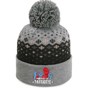 Protest Is Patriotic The Baniff Cuffed Pom Beanie