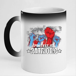 Protest Is Patriotic 11oz Black Color Changing Mug