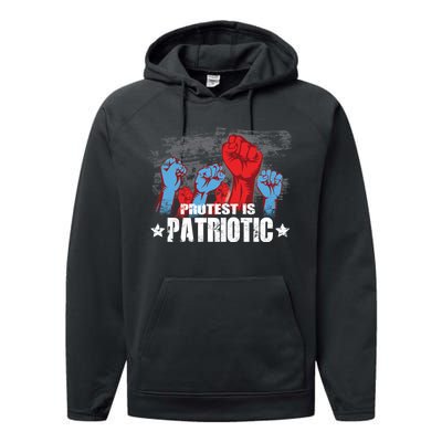 Protest Is Patriotic Performance Fleece Hoodie