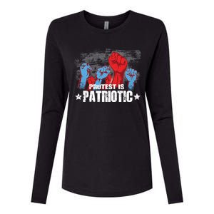 Protest Is Patriotic Womens Cotton Relaxed Long Sleeve T-Shirt