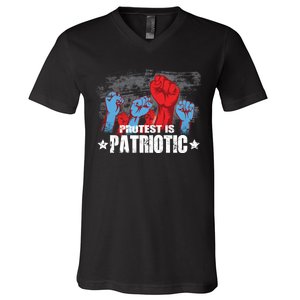 Protest Is Patriotic V-Neck T-Shirt