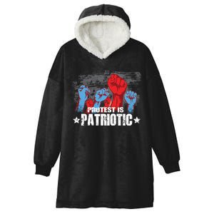 Protest Is Patriotic Hooded Wearable Blanket