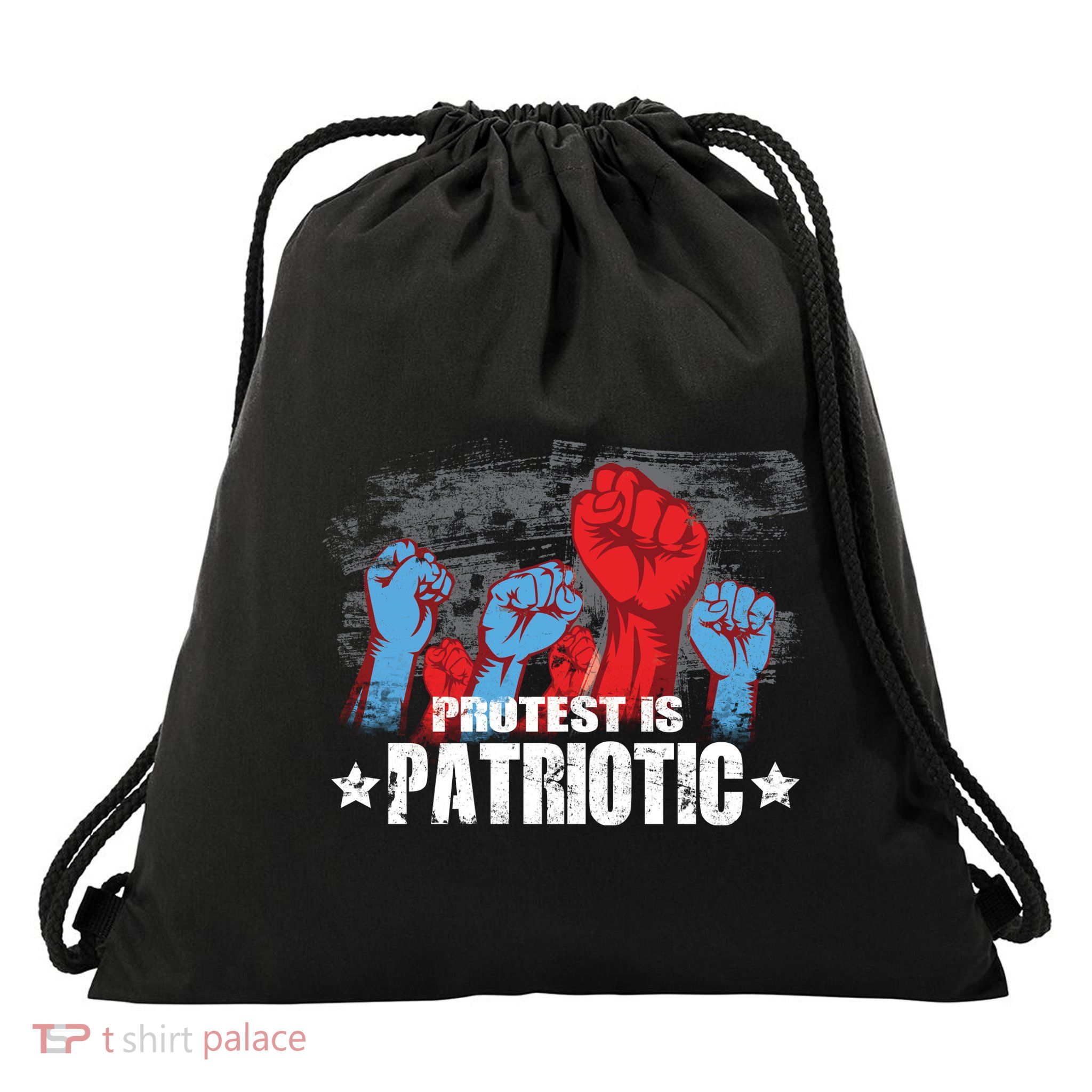Protest Is Patriotic Drawstring Bag