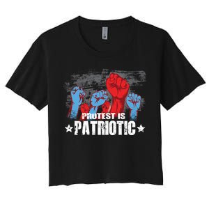 Protest Is Patriotic Women's Crop Top Tee