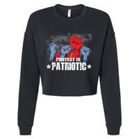 Protest Is Patriotic Cropped Pullover Crew
