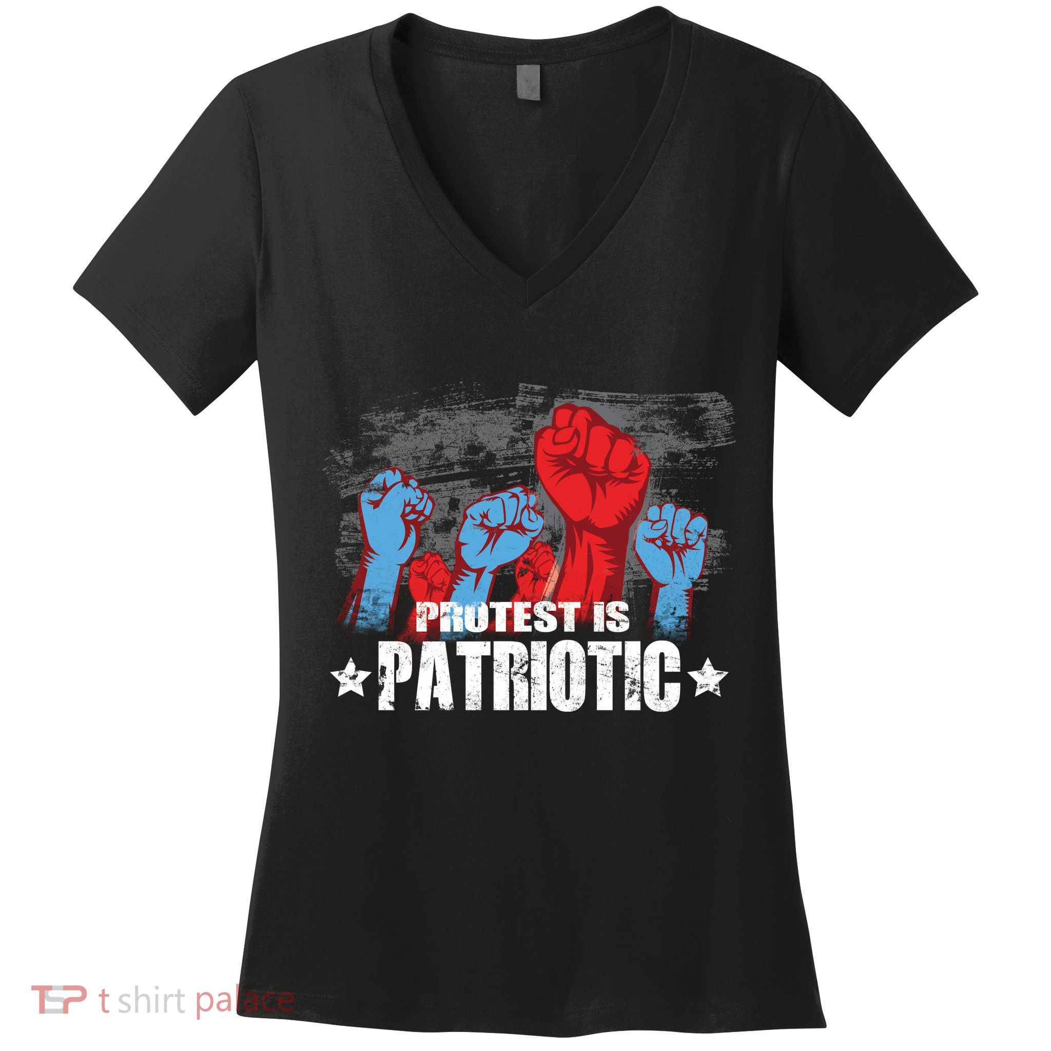 Protest Is Patriotic Women's V-Neck T-Shirt