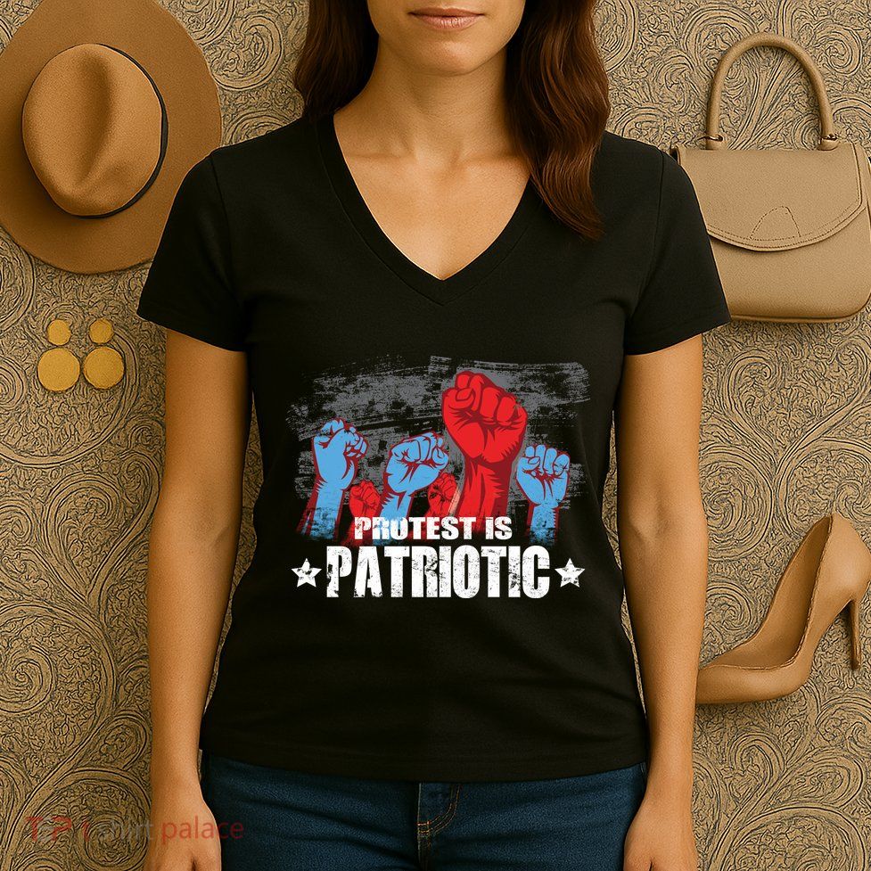 Protest Is Patriotic Women's V-Neck T-Shirt
