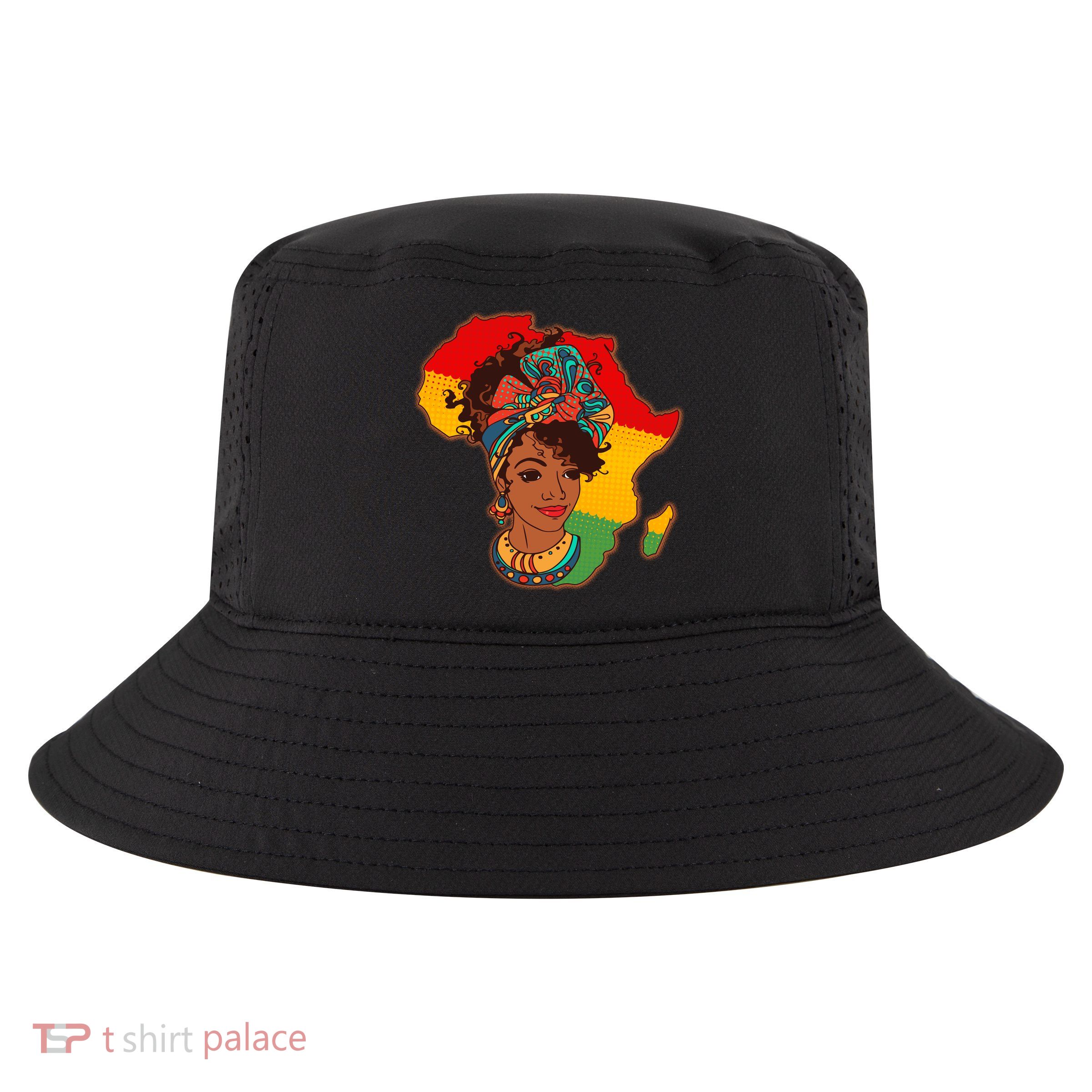 Proud African American Woman Head Wrap Cool Comfort Performance Bucket Hat